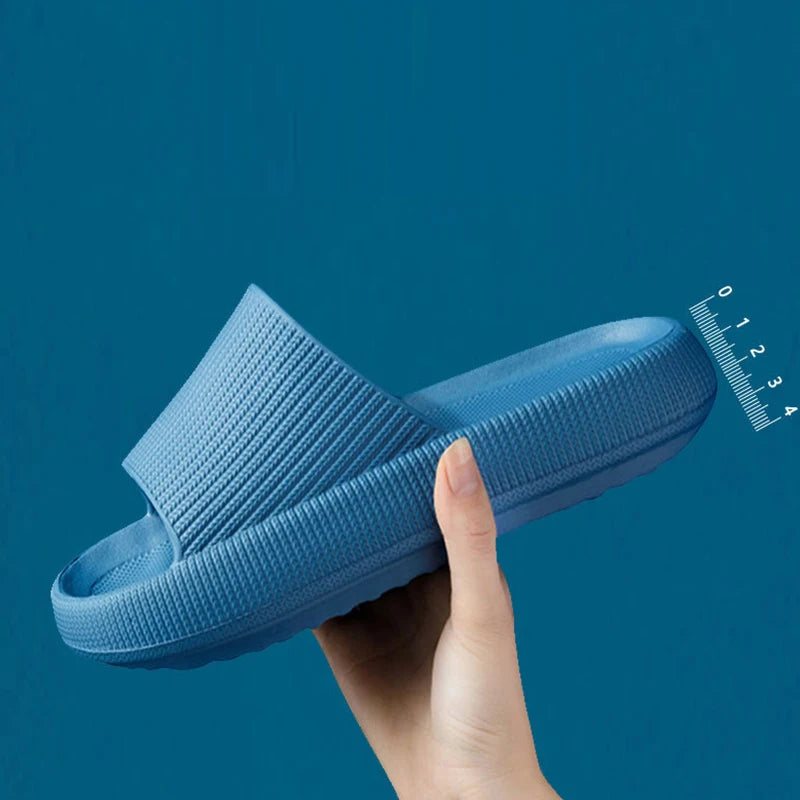 Sommer-Hausschuhe mit dicker Sohle | Atmungsaktive Rutschfeste Badslipper | Entspannung für Zuhause Damen