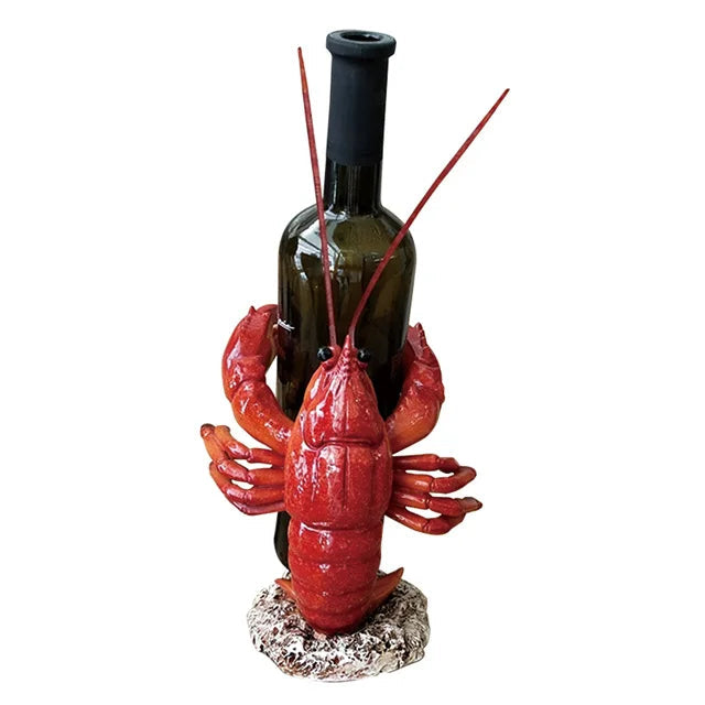 Hummer Weinflaschenhalter – Harz Langusten Flaschenständer | Maritime Küchen- & Bar Dekoration | Meeres-Themen Ornament Kaufschwan®