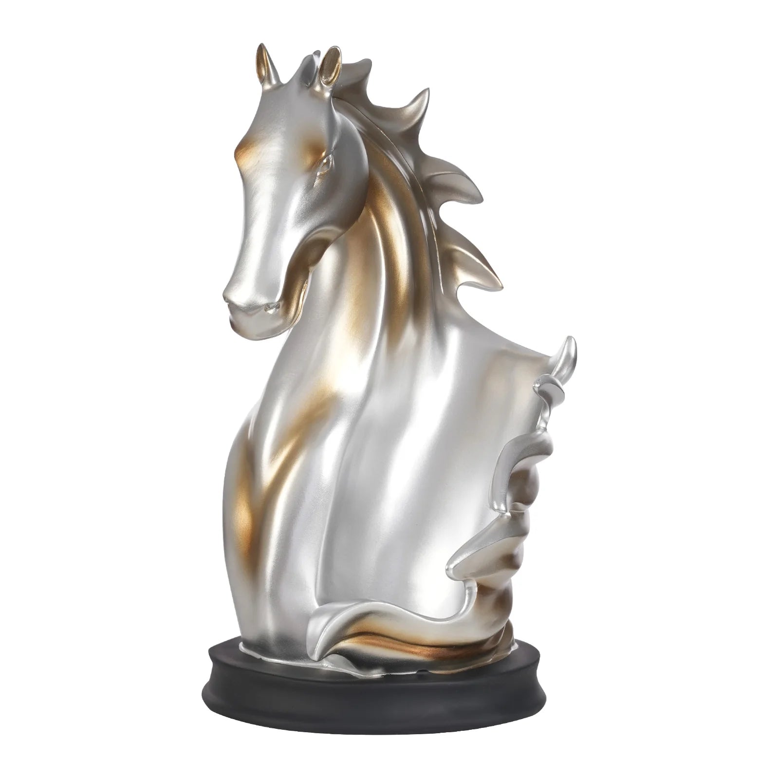 Pferdeskulptur Weinflaschenhalter – Eleganter Flaschenständer | Multifunktionaler Weinregal & Wohn-Deko Halter Kaufschwan® Silber