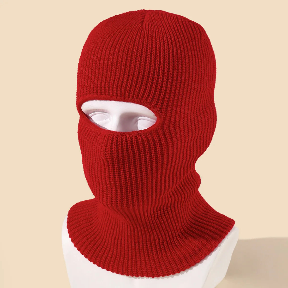 Unisex 1-Loch Skimaske Balaclava – Gestrickte Vollgesichts-Beanie Mütze | Winddichte Wintermütze für Damen & Herren beim Radfahren & Outdoor Kaufschwan®