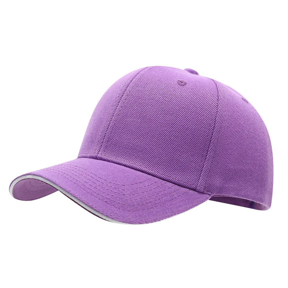 Klassische Baseballkappe | Herren & Damen Freizeit Einfarbige Kappe | Outdoor Reise Mode Baseballcap Kaufschwan® Lila Einstellbar