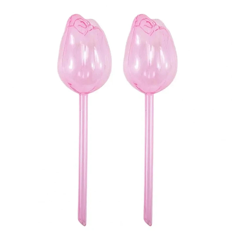 Pflanzenbewässerungs-Kugeln aus Kunststoff Glas – Automatisches Selbstbewässerungssystem | Leichtes Tropfbewässerungsgerät für Haus & Garten Kaufschwan® Rosa 2 Stück