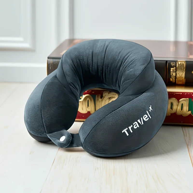 U Förmiges Memory Foam Nackenkissen – Weiches Reise und Massagekissen für Flugzeug und Entspannung Kaufschwan® Grün