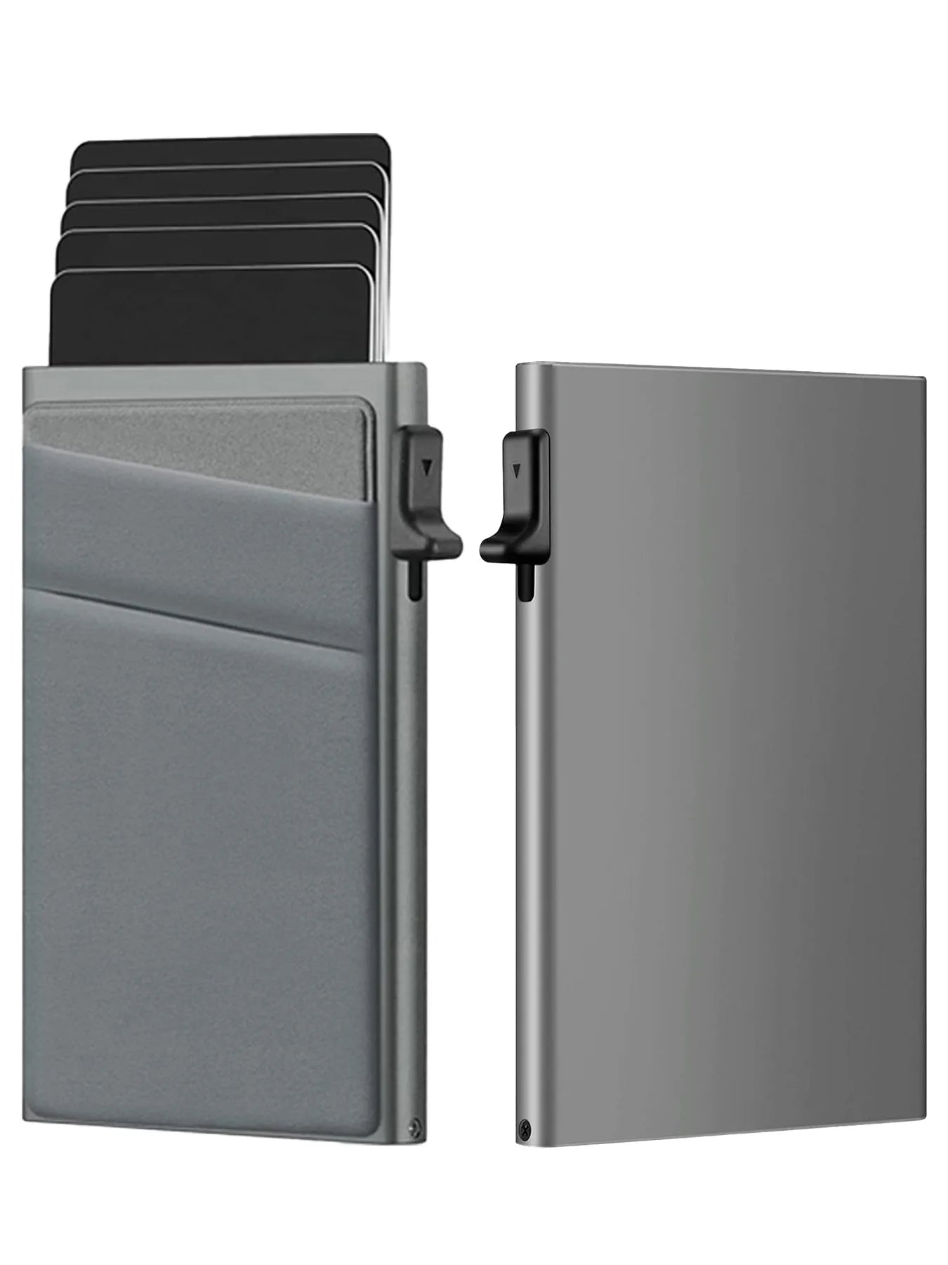 Anti-Diebstahl Kartenhalter – Minimalistische Smart Wallet mit RFID Schutz | Aluminium Metall Kartenbox Etui Kaufschwan®