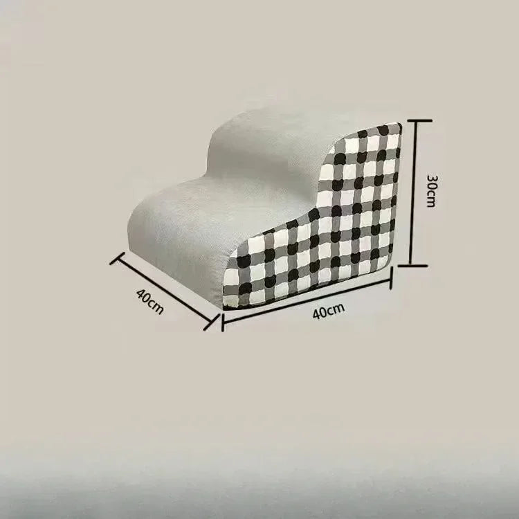 Schaumstoff Haustierrampe – Rutschfeste Hundetreppe für Senioren Hunde Kaufschwan® 2 Stufen Grau