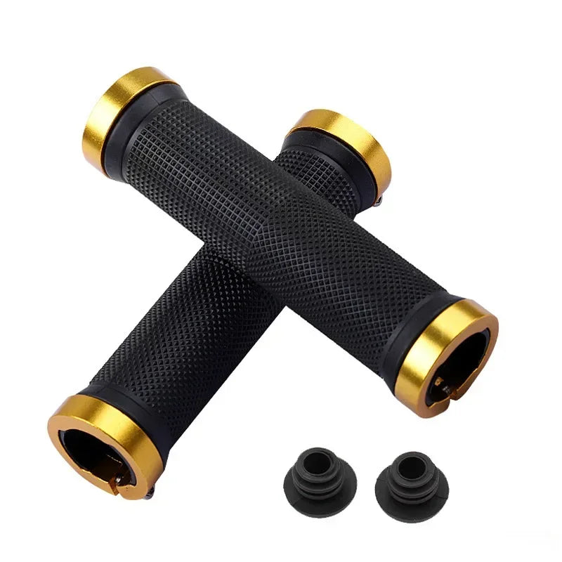 1 Paar MTB/Rennrad Lenkergriffe – Weiche Rutschfeste Gummigriffe mit Lock-On Befestigung & Bar End für Mountainbike & Rennrad Kaufschwan® Gelb