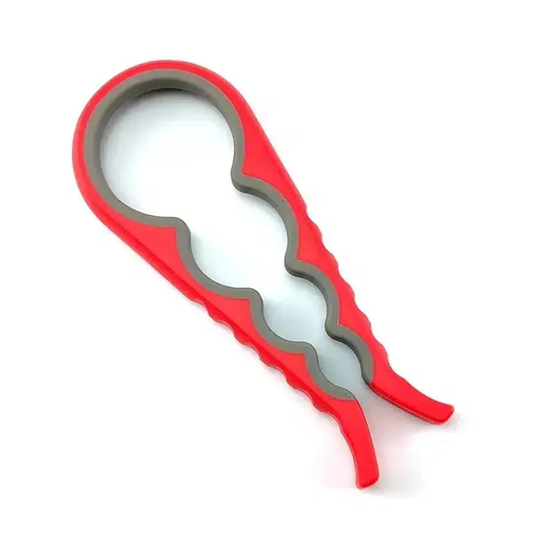 4-in-1 Multifunktions Öffner – Einfacher Griff für Gläser, Deckel und Flaschen Kaufschwan® Rot