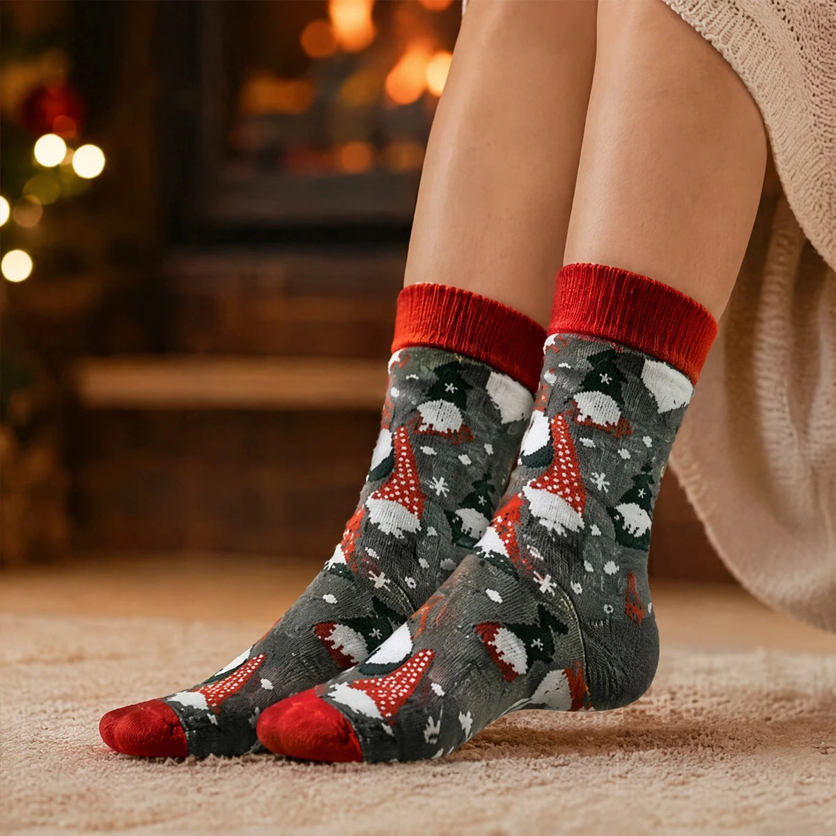 Socken-Adventskalender – 24-Tage-Weihnachtskalender mit Warmen Weihnachtssocken für Damen & Herren