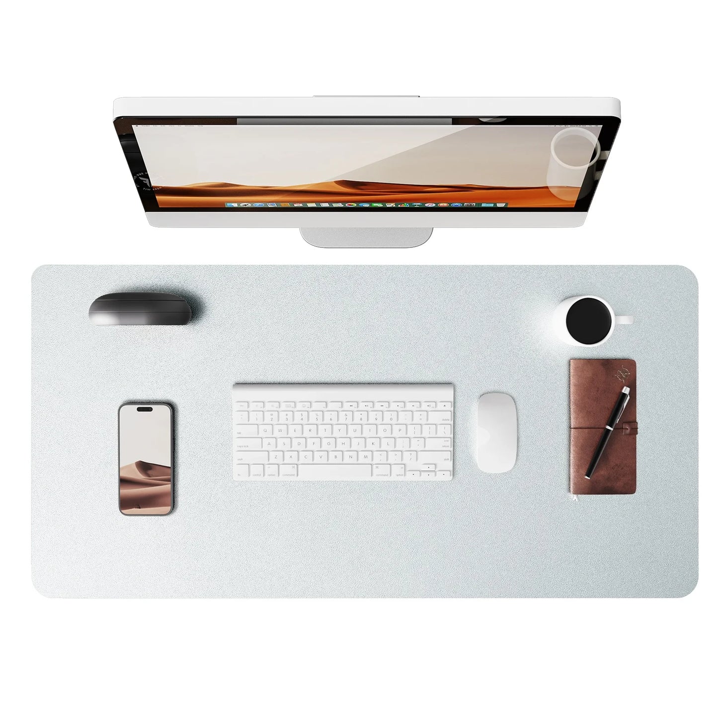 Große PU Leder Schreibtischunterlage – Rutschfeste Office Tischmatte und Laptop Schutzauflage Kaufschwan®