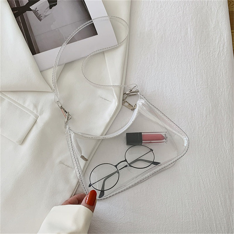 Transparente Jelly Umhängetasche – Kleine Zipper Tasche & Modische Handtasche für Damen Kaufschwan®