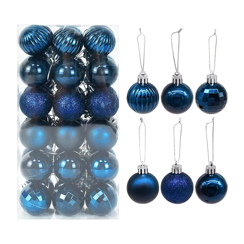 36 Stück Weihnachtskugeln Set – Rot & Gold | Christbaumkugeln Deko für Zuhause, Weihnachten & Neujahr 2026 Kaufschwan® Marineblau 3.5cm - 4.8cm