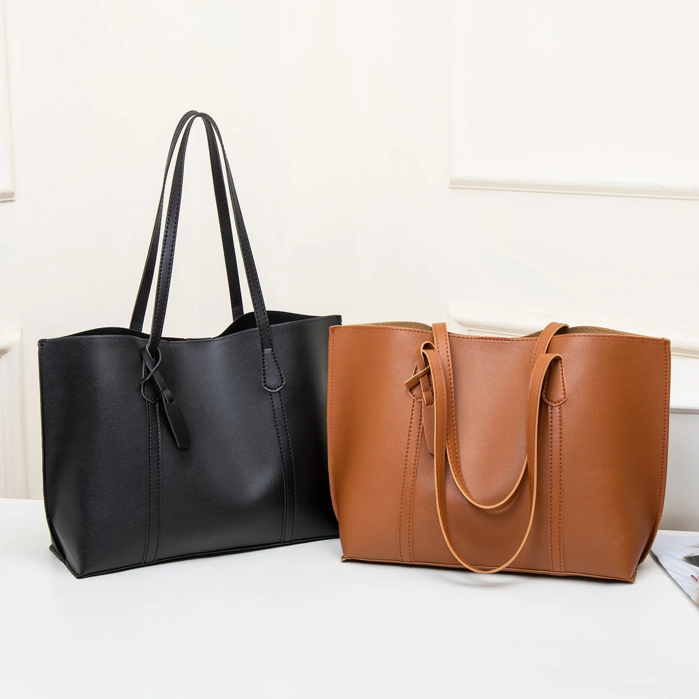 Exquisite Vielseitige Damen Tote Tasche – Schlichte Einfarbige Schulter- & Handtasche mit Großem Fassungsvermögen Kaufschwan®