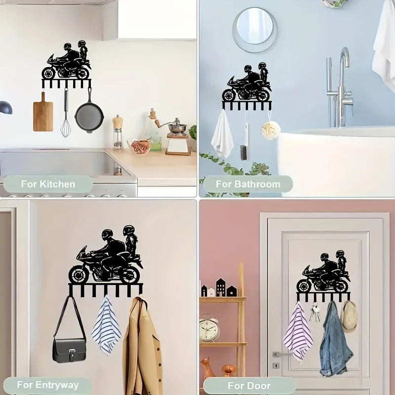 Wandhaken im Industriestil aus Metall – Moderner Schlüsselhalter | Dekorativer Wand Organizer für Wohnzimmer & Küche Kaufschwan®