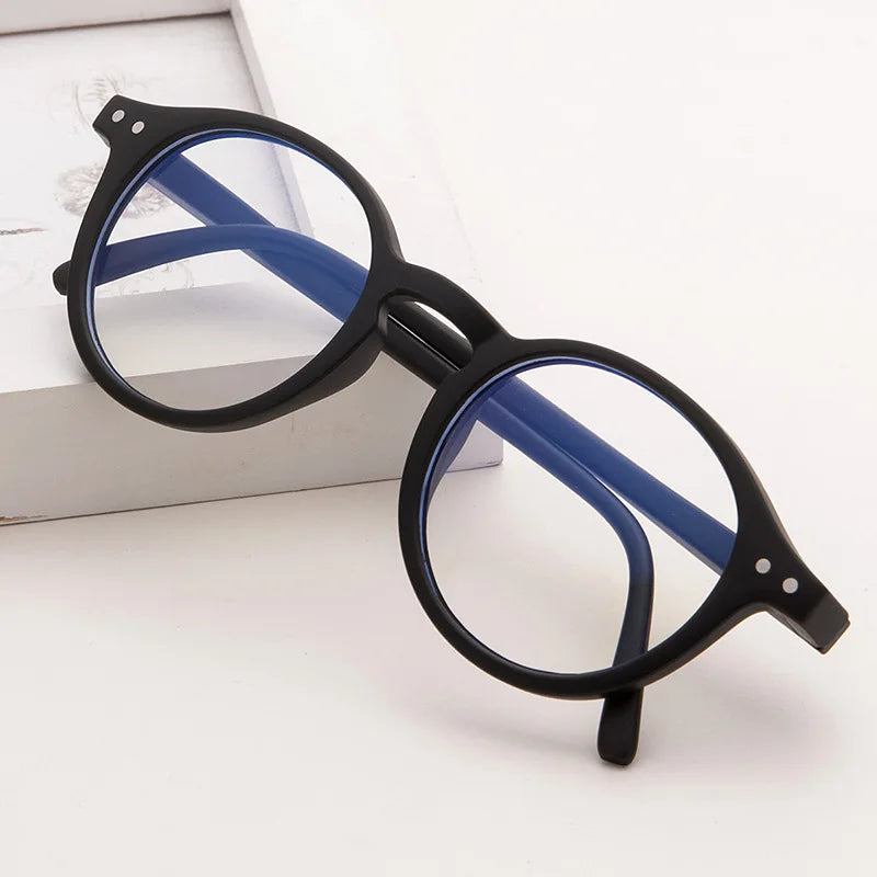 Kinder Anti-Blau-Licht Brille – Vintage Runde Fassung | Schutzbrille für Jungen & Mädchen mit Klarem Glas Kaufschwan®