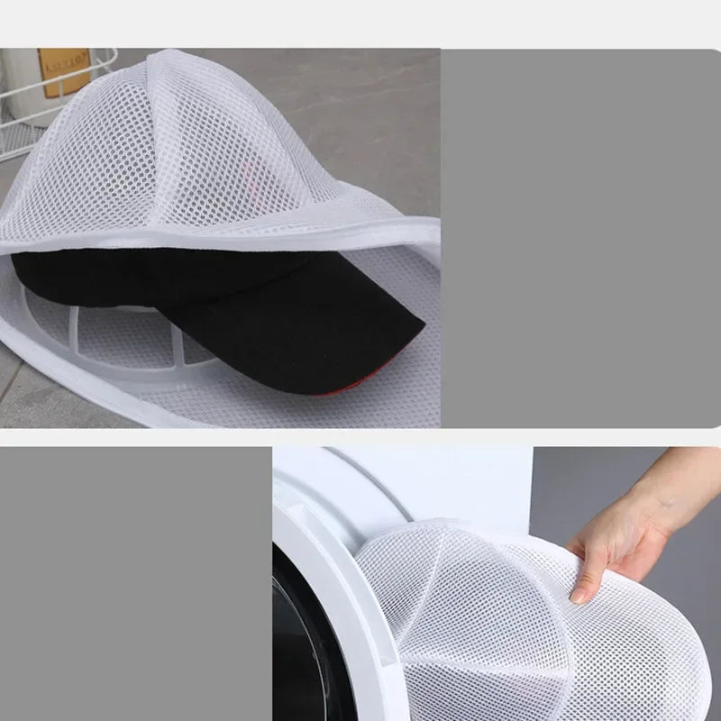 Waschmaschinen Cap-Waschschutz – Mützenreiniger Wäschenetz | Anti-Verformungs Waschbeutel für Hüte & Kleine Kleidung Kaufschwan®