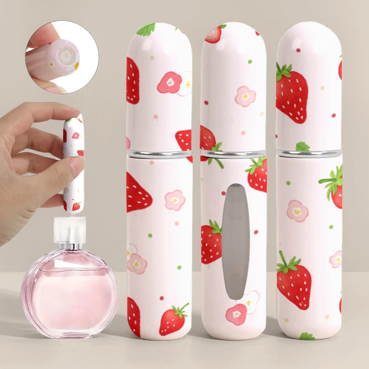 5ml Nachfüllbare Parfümflaschen – Blumenmuster Mini Reise Zerstäuber | Tragbarer Taschen-Parfümspender für Damen Kaufschwan®