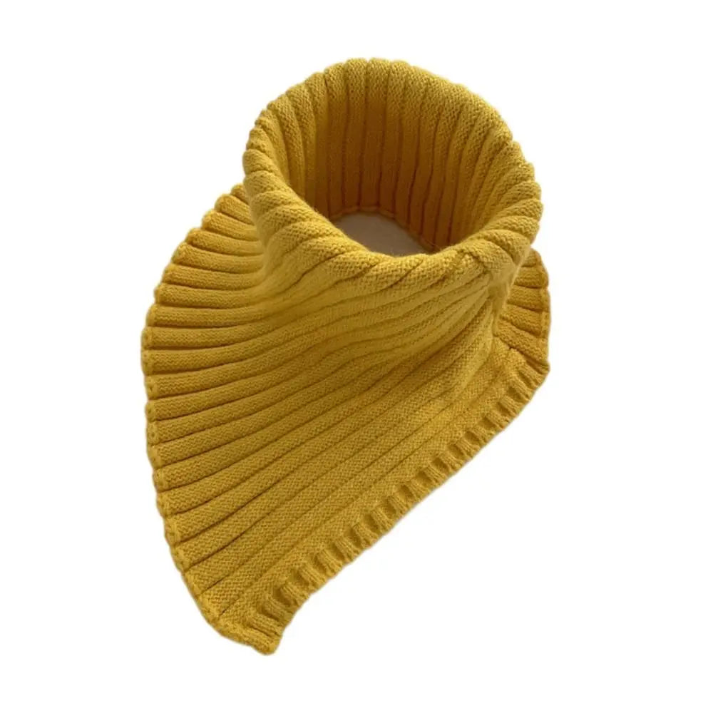 Abnehmbarer Winter Schal – Winddichter Gestrickter Fake Rollkragen für Damen | Warmer Halswärmer für Kaltes Wetter Kaufschwan® Gelb