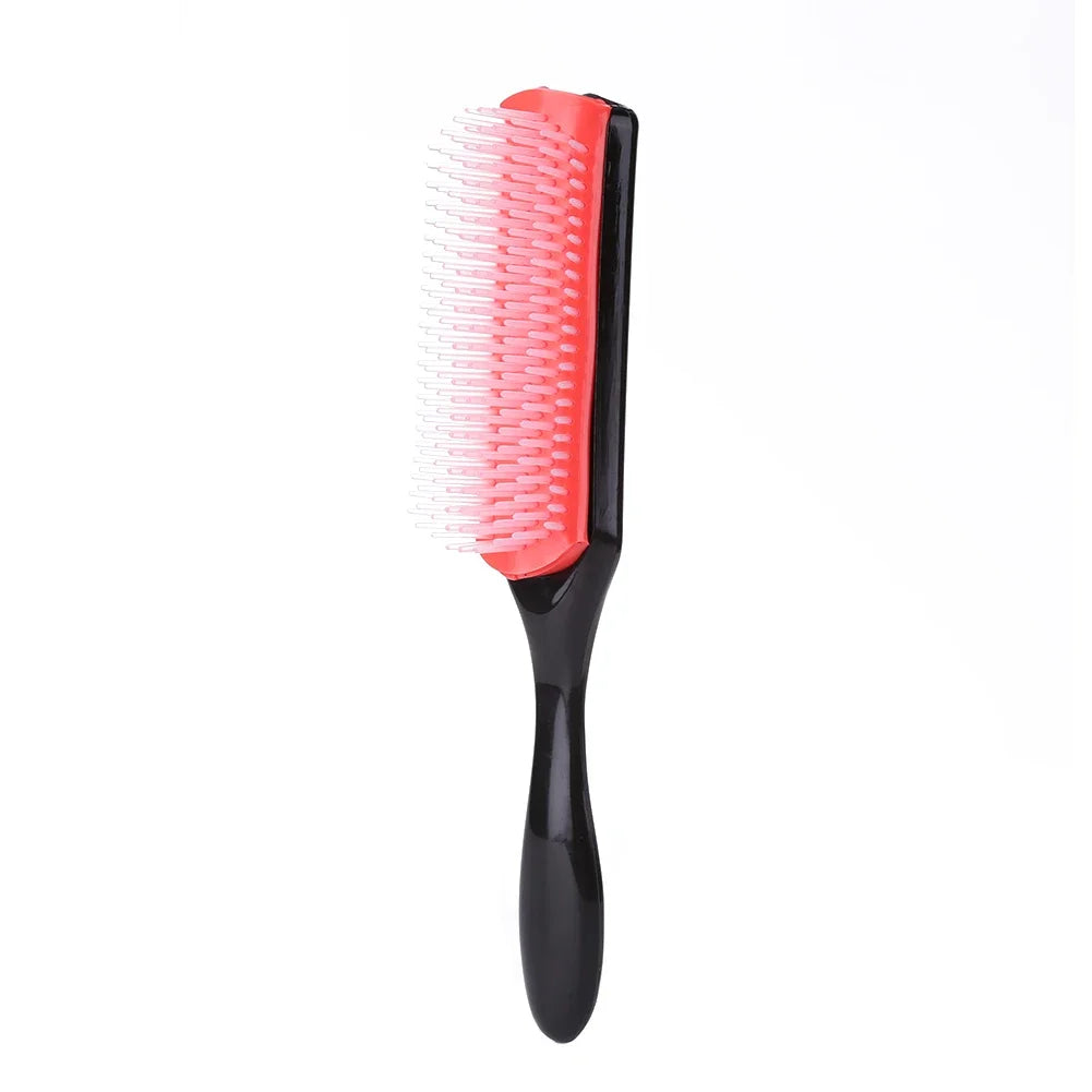 9-Reihen Styling Haarbürste – Entwirrungskamm für Glattes & Lockiges Haar | Kopfhaut-Massagebürste für Echthaar-Perücken Kaufschwan® Design 1