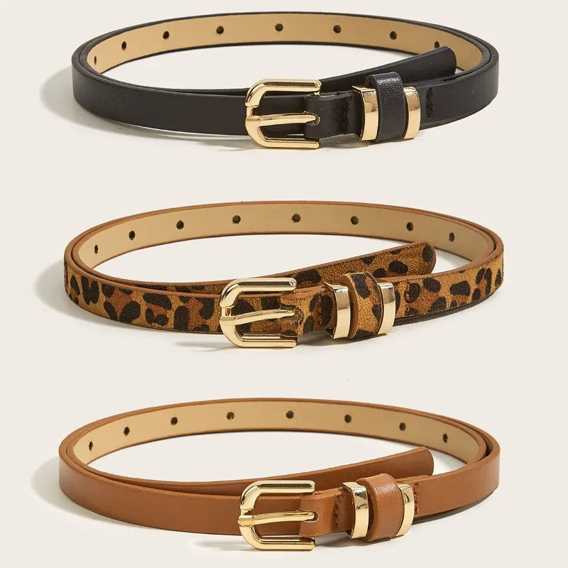 Damen Leoparden Gürtel – Schwarzer Modischer Taillengürtel aus PU-Leder | Eleganter Gürtel für Kleider & Outfits Kaufschwan®