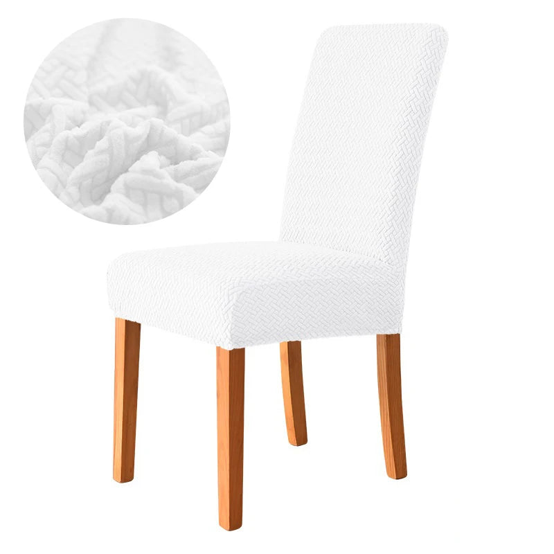 Elastischer Esszimmer Stuhlbezug – Dehnbarer Dicker Jacquard Küchenstuhl Überzug für Esszimmer, Hotel, Hochzeit & Bankett