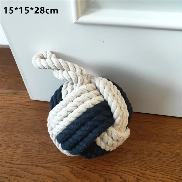 Türstopper im Mediterranen Stil – Dekorativer Seilball Türhalter | Kreatives Rustikales Design für Zuhause, Restaurants & Bars