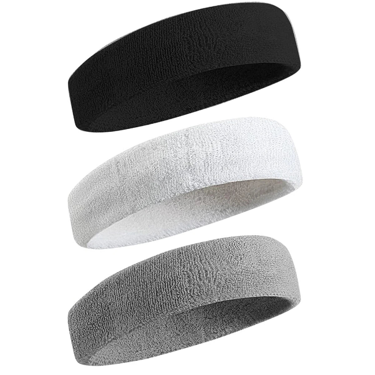 3 Stück Schweißfeste Sport Stirnbänder für Damen & Herren – Feuchtigkeitsableitende Elastische Schweißbänder für Tennis, Basketball, Laufen & Fitness Kaufschwan®