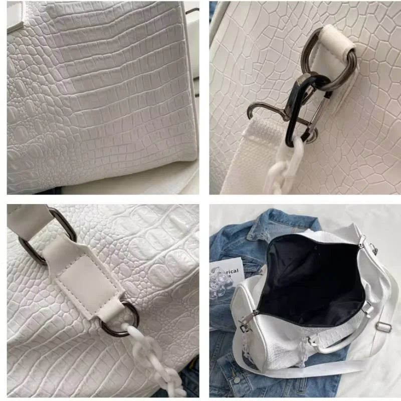 Damen Reisetasche/Handtasche – Große Wasserdichte PU Schultertasche für Business | Candy Color Gym Crossbody Pendler Tasche Kaufschwan®