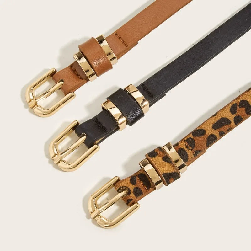 Damen Leoparden Gürtel – Schwarzer Modischer Taillengürtel aus PU-Leder | Eleganter Gürtel für Kleider & Outfits Kaufschwan®