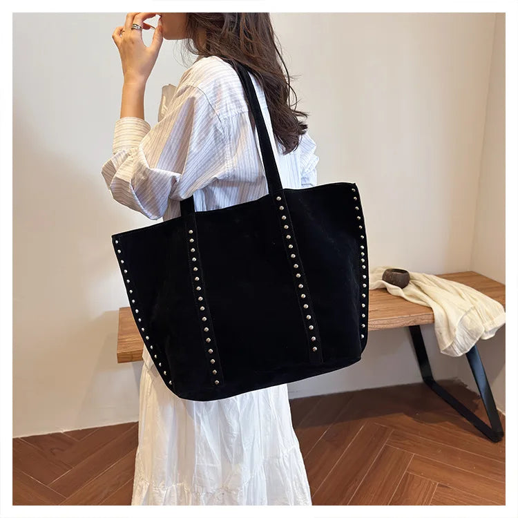 Modische Damen Schultertasche aus Mikrofaser – Hochwertige Retro Sweet Handtasche | Große Tasche mit Pailletten für Frauen Kaufschwan®
