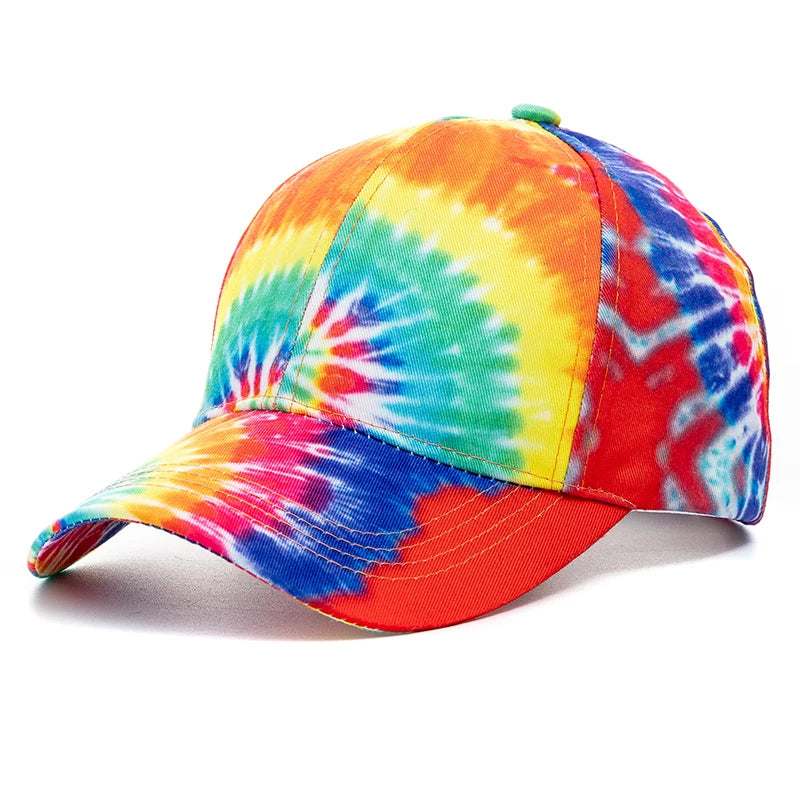 Outdoor Freizeit Regenbogen Kappe | Damen Regenbogen Bunte Baseballkappe | Streetwear Baseballcap Kaufschwan® Gelb 56cm-60cm