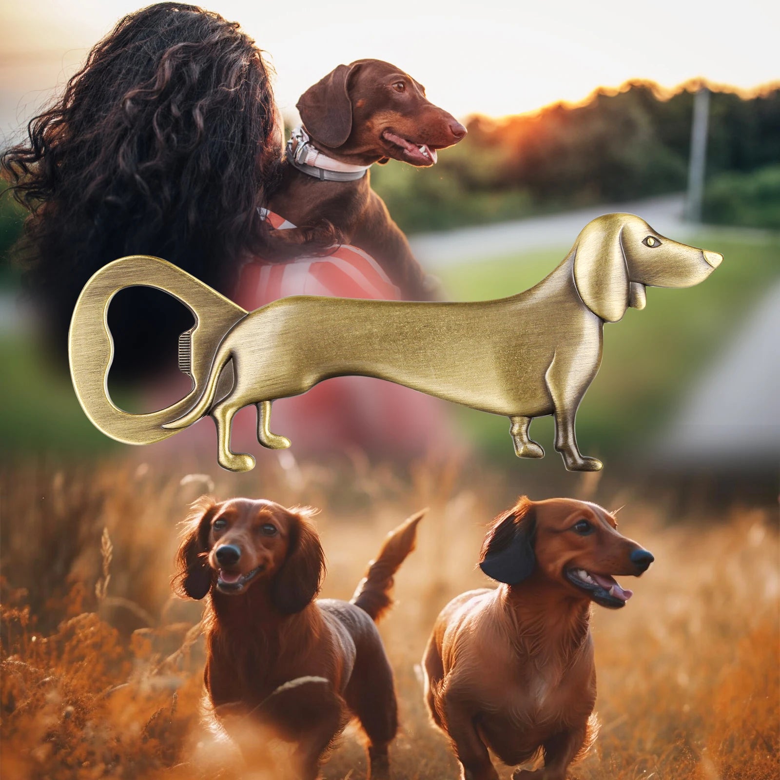 Dackel Flaschenöffner – Metall Hunde Design Geschenk für Männer Kaufschwan®