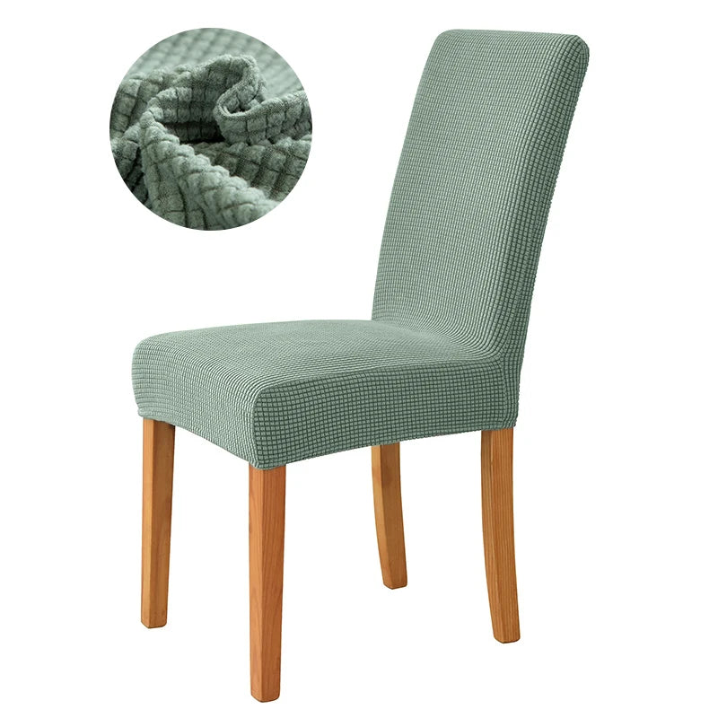Elastischer Esszimmer Stuhlbezug – Dehnbarer Dicker Jacquard Küchenstuhl Überzug für Esszimmer, Hotel, Hochzeit & Bankett