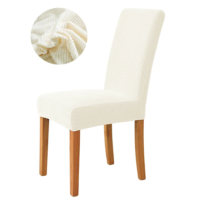 Elastischer Esszimmer Stuhlbezug – Dehnbarer Dicker Jacquard Küchenstuhl Überzug für Esszimmer, Hotel, Hochzeit & Bankett
