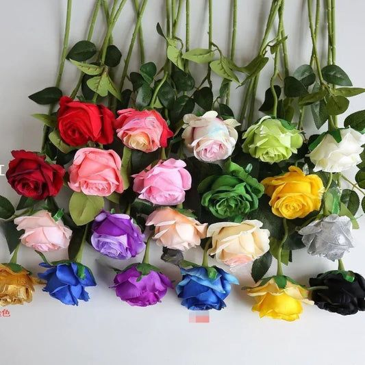 8CM Künstliche Rosen – Plastik Juana Blumenstrauß für Valentinstag, Hochzeit, Wohnzimmer & Esstisch Dekoration Kaufschwan®