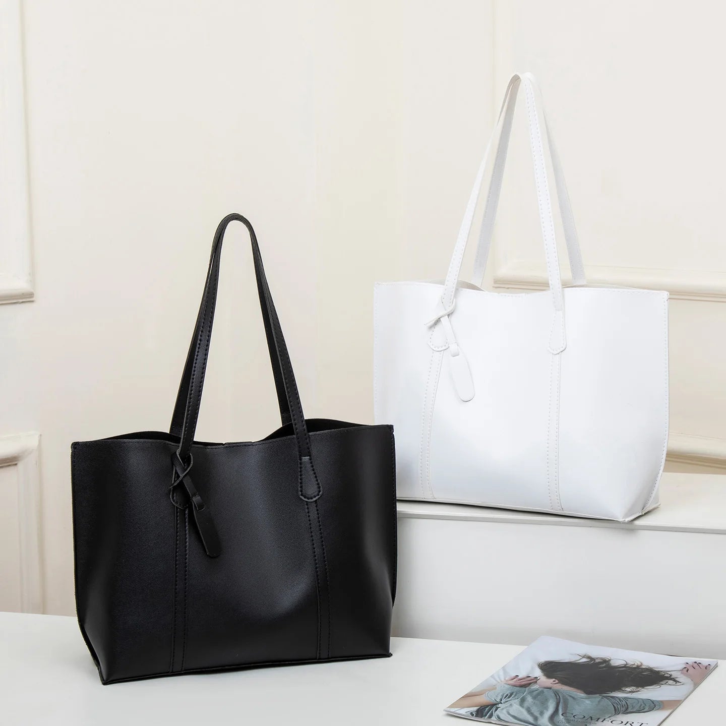 Exquisite Vielseitige Damen Tote Tasche – Schlichte Einfarbige Schulter- & Handtasche mit Großem Fassungsvermögen Kaufschwan®