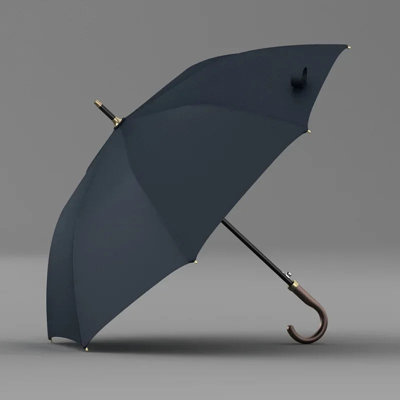 Winddichter Langgriff-Golfschirm – Luxus Business-Regenschirm für Herren & Damen, 8 Streben, 120cm Großschirm von Kaufschwan® Blau