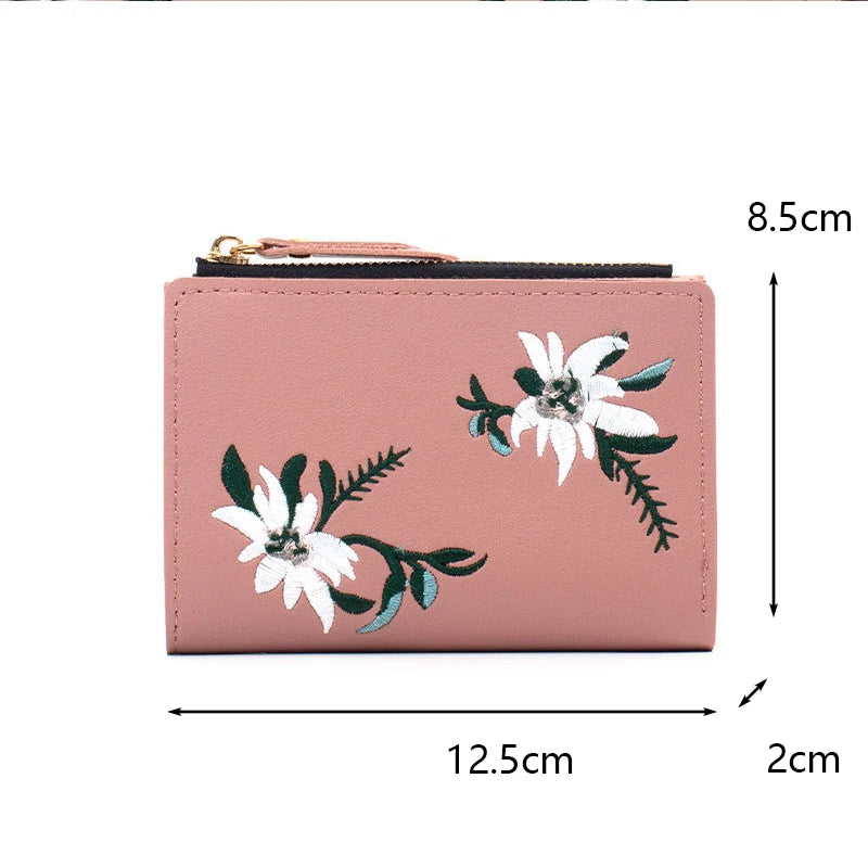 Damen Kurzgeldbörse – Modische Kleine Geldtasche | PU Leder Portemonnaie mit Hasp-Verschluss & Kartenfächern Kaufschwan®