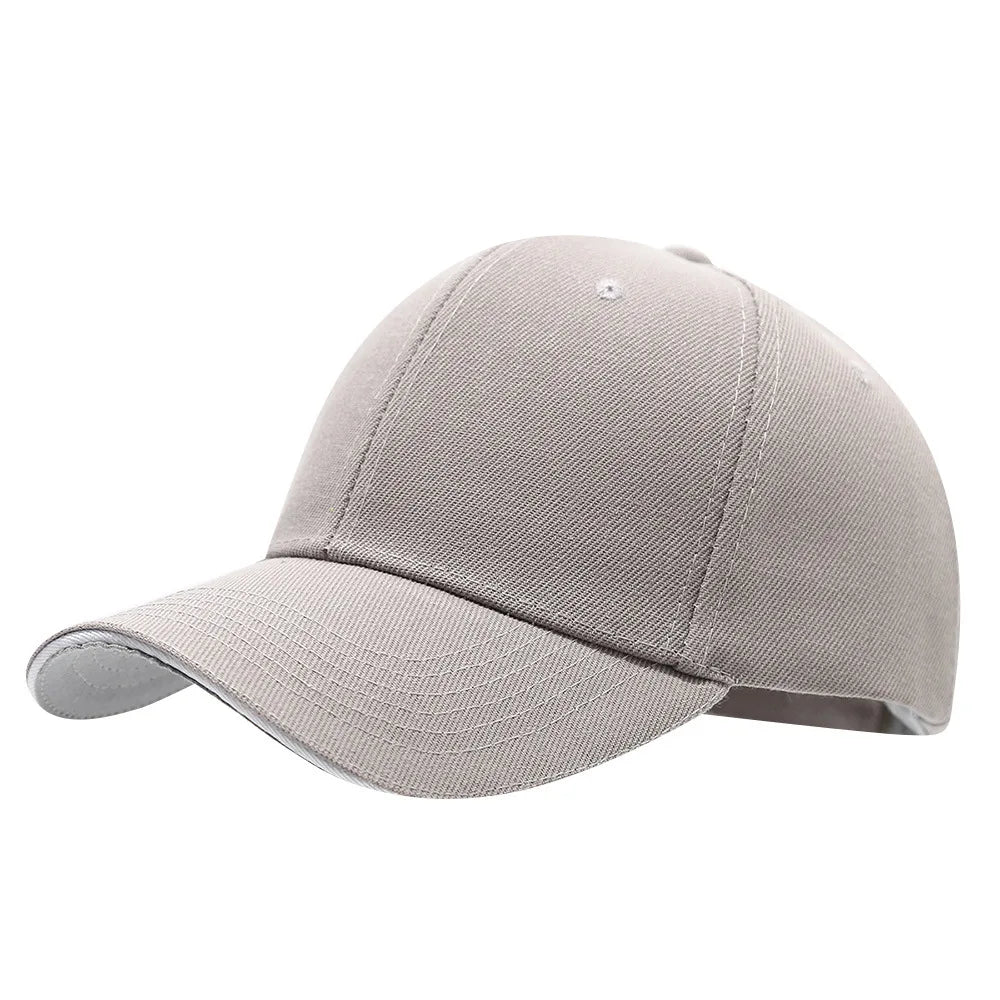 Klassische Baseballkappe | Herren & Damen Freizeit Einfarbige Kappe | Outdoor Reise Mode Baseballcap Kaufschwan® Hellgrau Einstellbar
