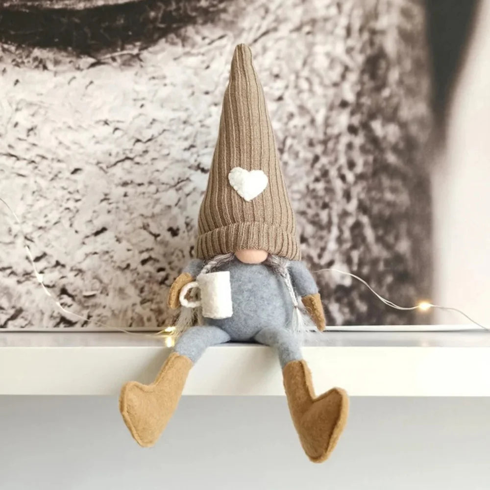 Wichtel Puppen – Gestrickte Plüsch-Dekoration | Für Weihnachten, Küche & Kaffeebar Kaufschwan®