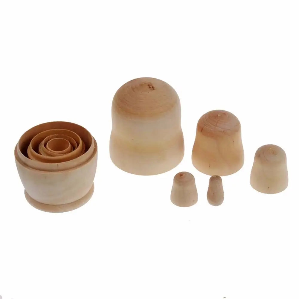 Unbemalte Holz-Matrjoschka – DIY Russische Nestpuppen | Leere Holzrohlinge für Schreibtisch- & Wohn-Dekoration Kaufschwan®