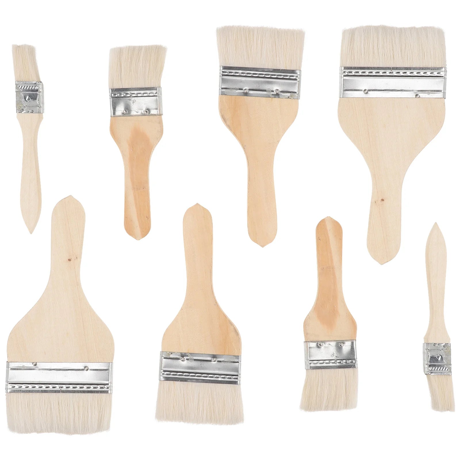 Woll Pinsel Set mit Holzgriff – Mal- und Bastelwerkzeug für Wand und Möbel Kaufschwan®