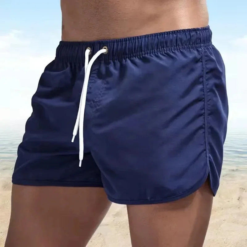Herren Badeshorts mit Niedriger Taille – Surf Shorts & Boardshorts | Modische und Bequeme Badehose für Sommer & Strand Kaufschwan® M Marineblau