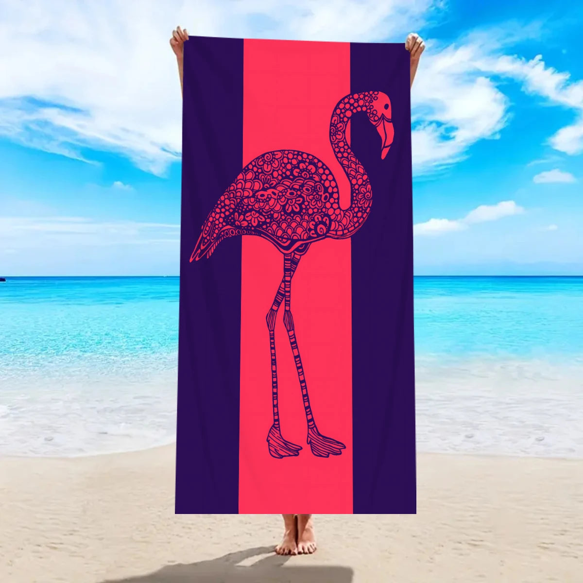 Großes Strandtuch aus Ultrafeiner Mikrofaser – Schnell Trocknend & Saugfähig | Multifunktionales Schwimm- & Reisetuch Kaufschwan® Design 12 150x75cm