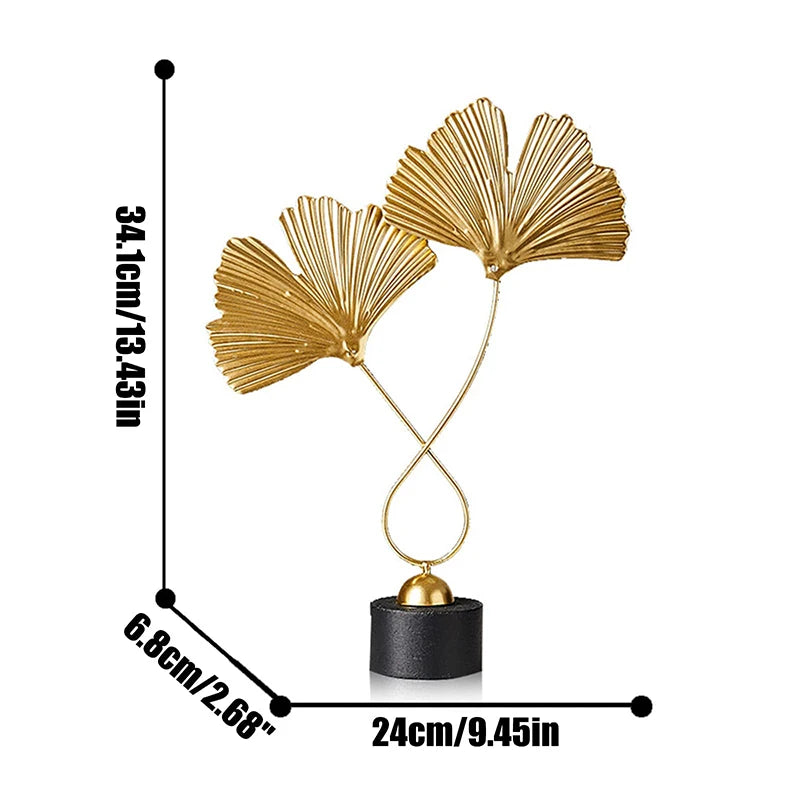Kreative Ginkgo-Blatt Statue – Schmiedeeiserne Desktop Kunstskulptur als Dekoration und Einzugsgeschenk Kaufschwan®