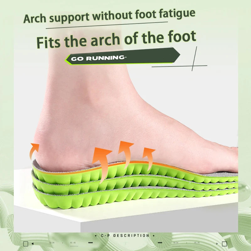 Atmungsaktive Lauf-Einlegesohlen | Weiche Stoßdämpfende Schuhsohlen für Damen & Herren Kaufschwan®