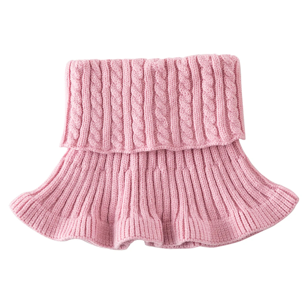 Gestrickter Dicker Nackenschal für Damen – Abnehmbarer Schlichter Rollkragen | Warmer Hals- & Kinnschutz für Herbst & Winter Outdoor Kaufschwan®