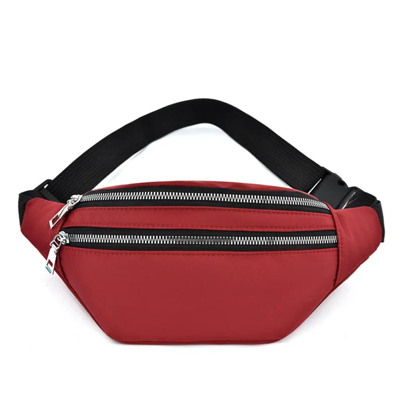 Damen Gürteltasche mit Großem Fassungsvermögen – Wasserdichte Sport Fanny Pack | Outdoor Running, Fitness & Reise Crossbody Tasche Kaufschwan® Rot