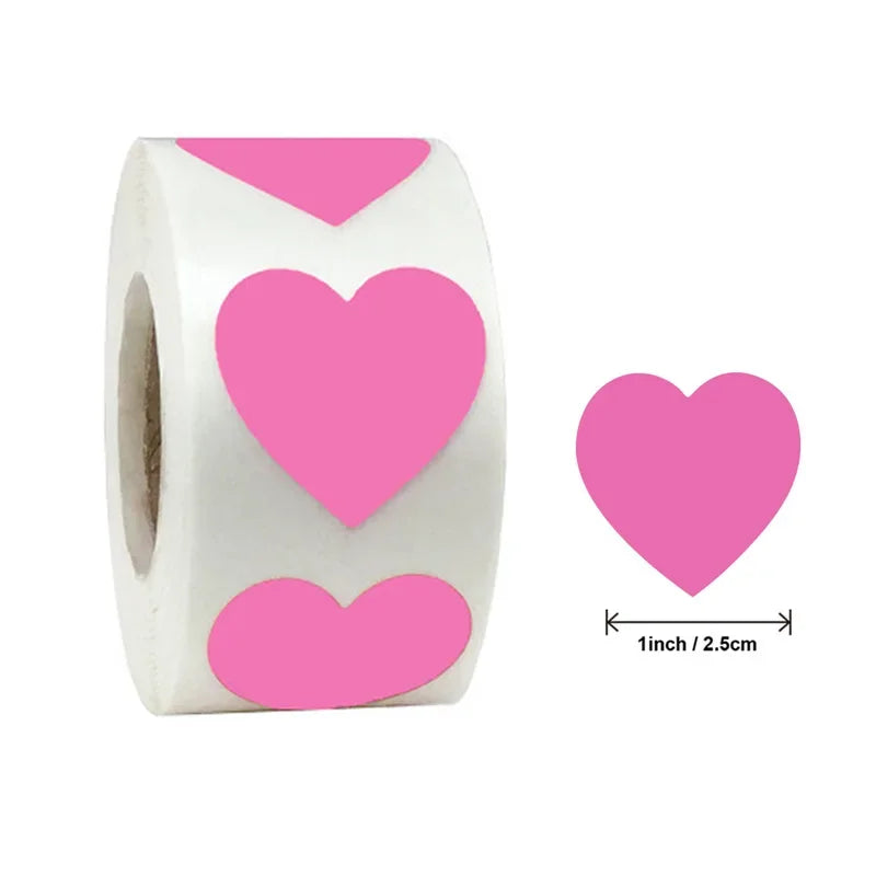 Herzförmige Aufkleber – Niedliche Etiketten für Kinder, Scrapbooking, Geburtstage, Hochzeiten, Spielzeug & Geschenkdekoration Kaufschwan® Rosa