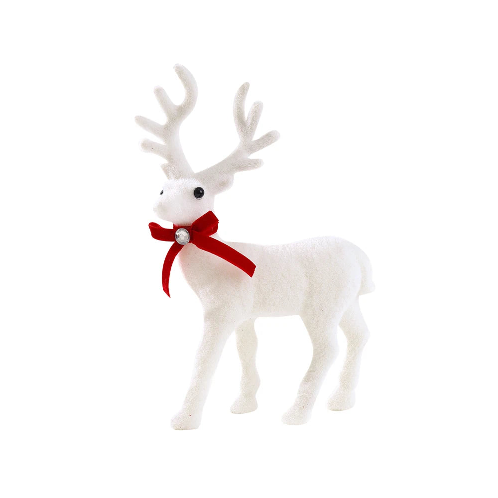 Weihnachtsdeko Elch Figur 16/21/26 cm – Deko Rentier aus Kunstharz für Tisch, Fensterbank & Weihnachtsbaum | Winter & Weihnachtsdeko Set Kaufschwan® 16CM