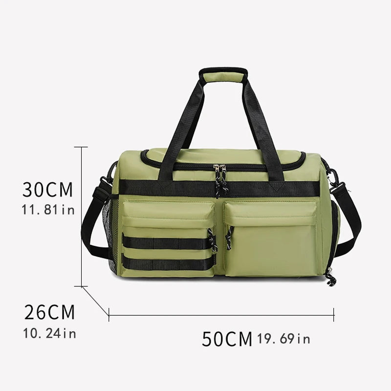 Große Reisetasche mit Viel Stauraum – Carry-On Tasche mit Trocken- & Nassfach | Multifunktionale Unisex Wochenend- & Nacht Tasche